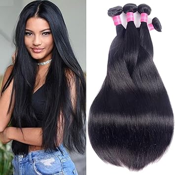 B Fashion 24 22 20 18 Natural Black 10a Brazilian Virgin Hair