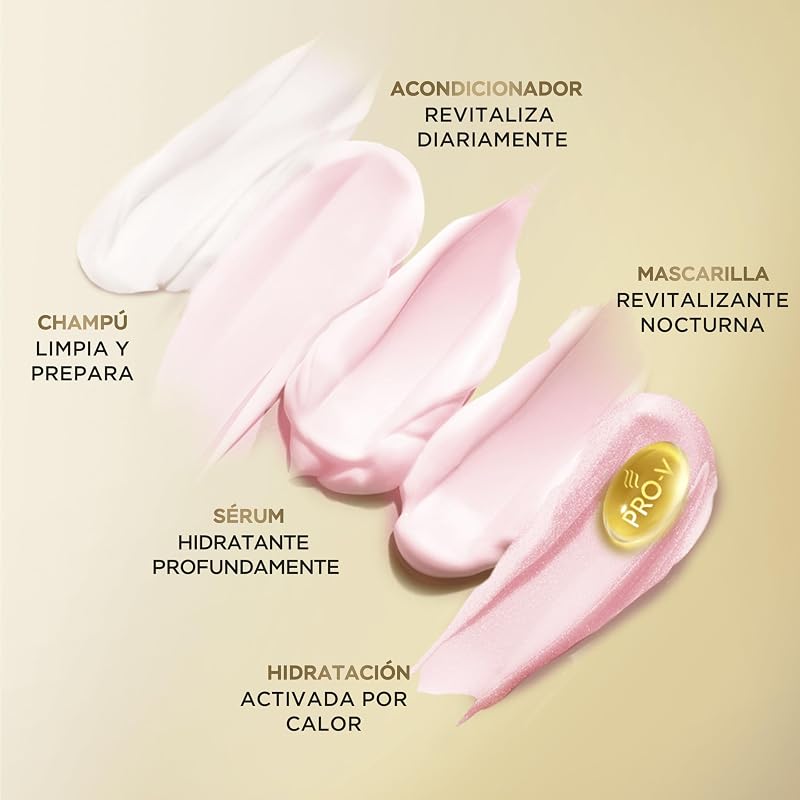 Pro-V Hydra Revitaliza Shampoo 325ml + Máscara 300ml + Tratamento 135ml. Sem óleo. Tecnologia Ative Nutri-Plex