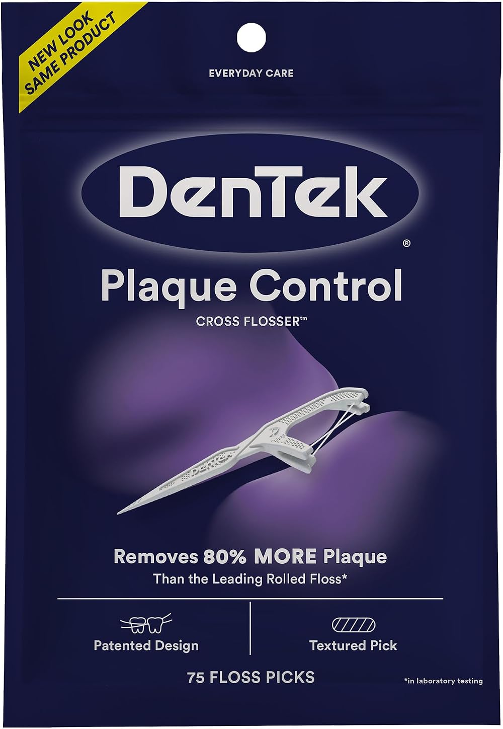 DenTek Cross Flosser Plaque Control 75 Count X-Shaped Floss Picks