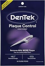 DenTek Cross Flosser Plaque Control 75 Count X-Shaped Floss Picks