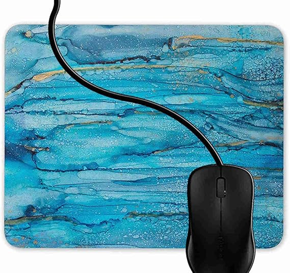 Gaming Mouse Pad Blue Stained Glass Art Mousepad Non Amazon.co.uk