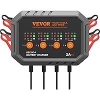 VEVOR Smart Battery Charger, 8-Amp, LiFePO4 Lead-Acid (AGM/Gel/SLA) Car Battery Charger, Fully-Automatic Charger Maintainer D