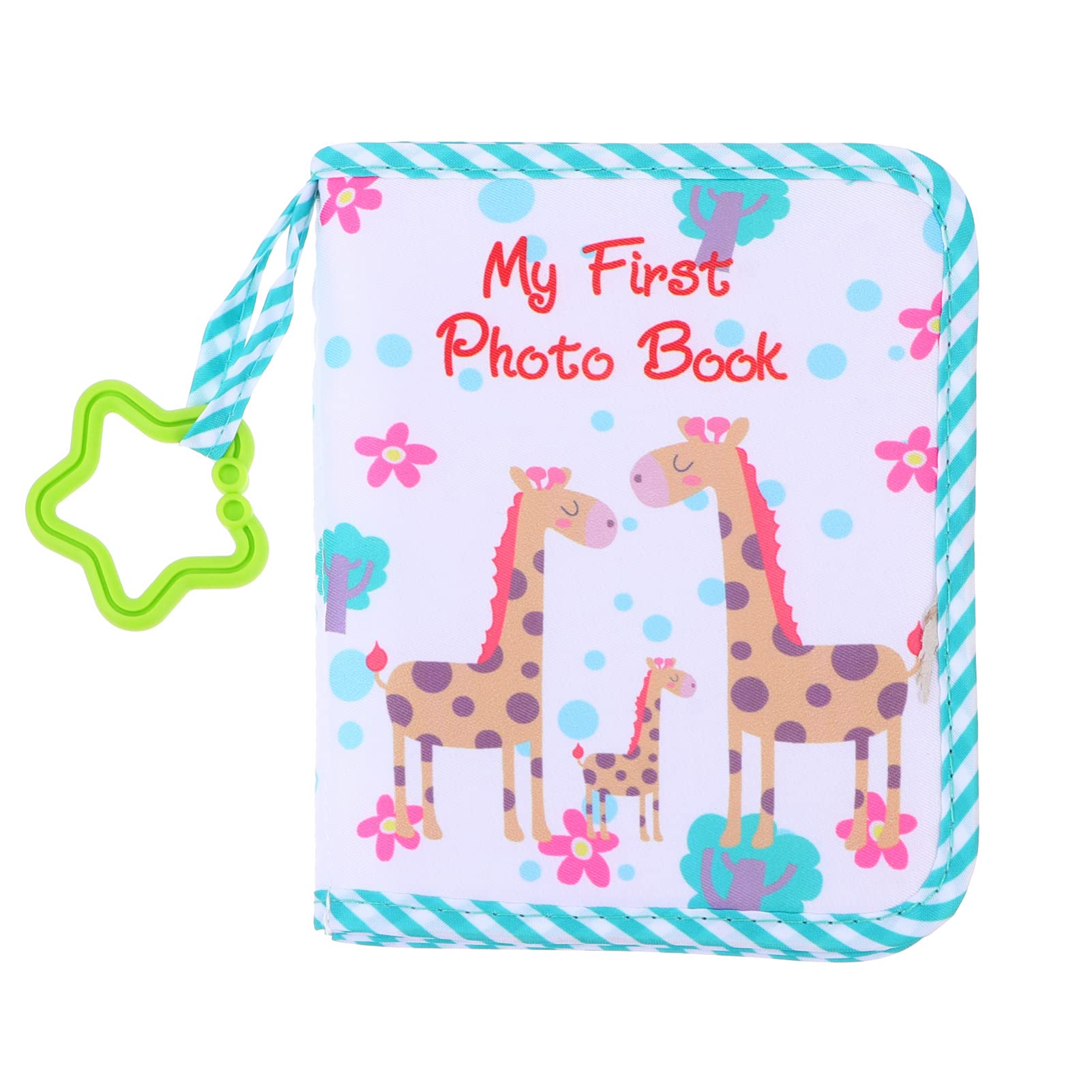 Baby Photo Album Cloth Photo Book First Year Album for Newborn Toddler & Kids Green