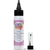 Art Institute Glitter Designer Dries Clear Glue, 2oz with Metal Tip &amp; Pin | Fine line precision applicator, Lightweight design simplifies detailed work, Archival formula, Invisible matte finish