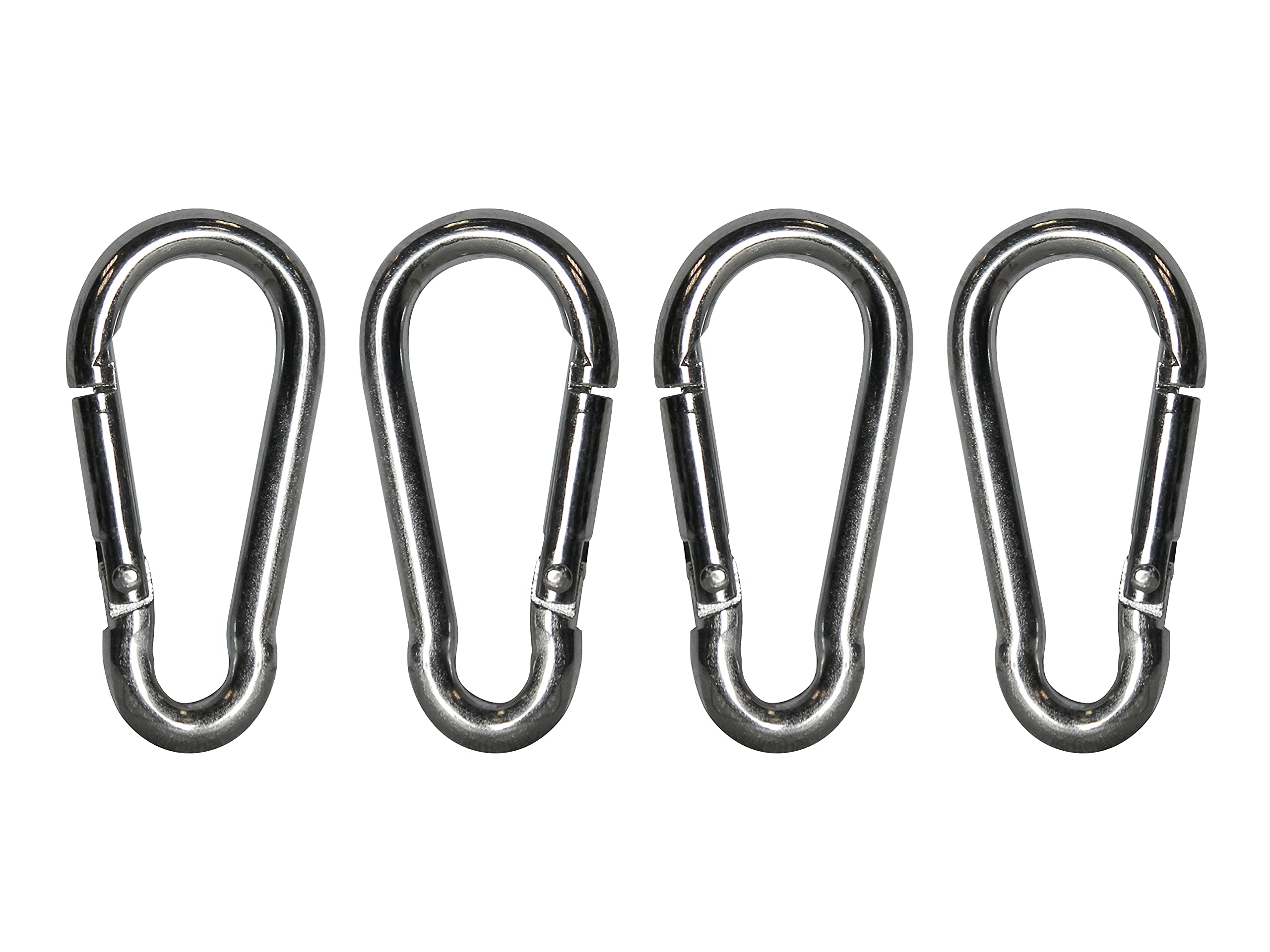 Faithfull FAICHFBS40 40 mm (4 mm Dia) Fire Brigade Snap Hook (Pack of 4), Silver