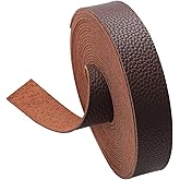 picheng Faux Leather Strap 1 Inches Wide Lychee Texture Leather Straps for Crafts, 200 Inches Long Faux Leather Strips