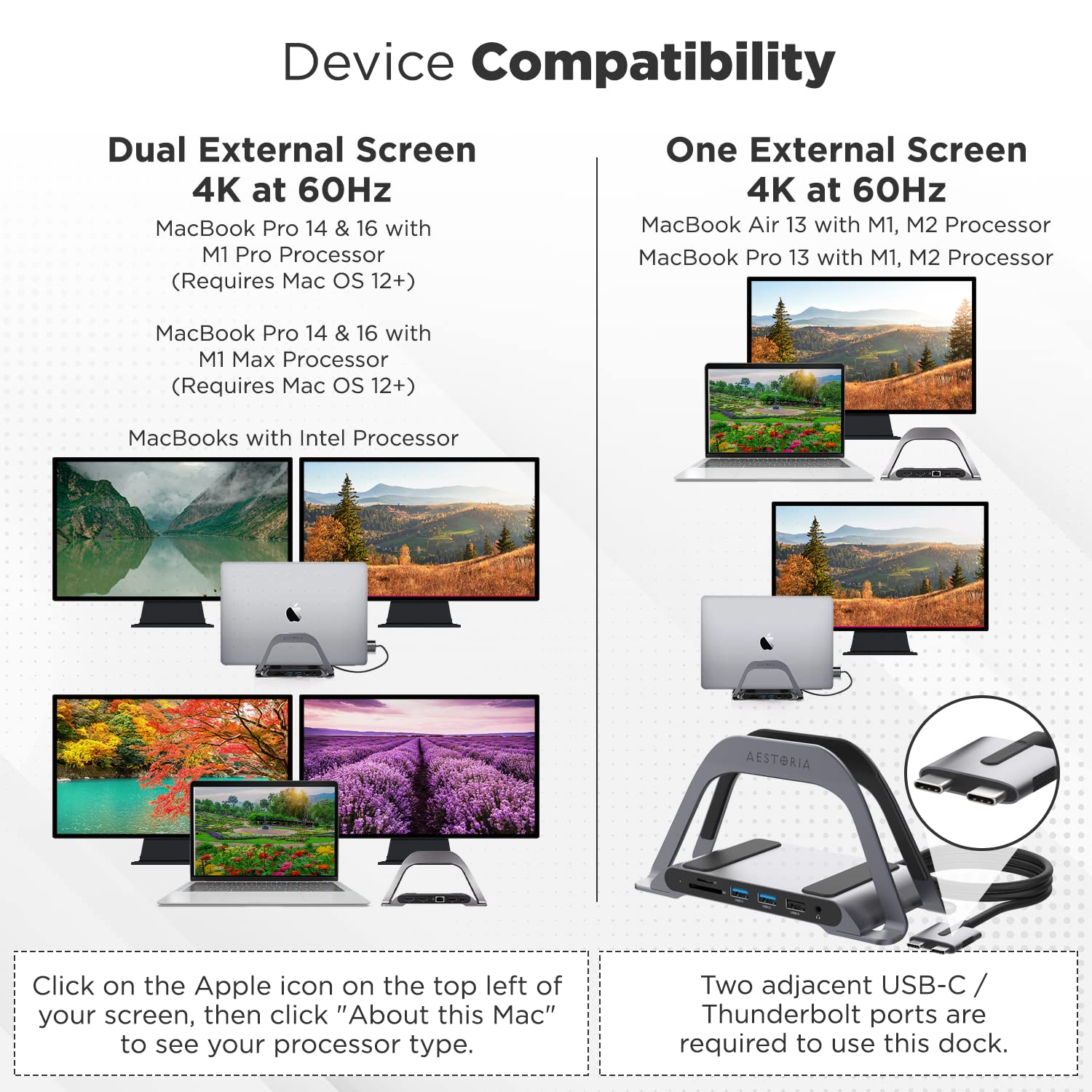 Mua Aestoria MacBook Pro Docking Station Dual Monitor - M2 Pro & M2 Max ...