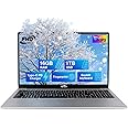 NIMO 15.6 IPS FHD-Student-Laptop, 16GB RAM 1TB SSD Backlit Keyboard Fingerprint Intel Pentium Quad-Core N100 (Beat to i3-1115G4, Up to 3.4GHz) Computer with WiFi 6 Numpad Win 11 Silver