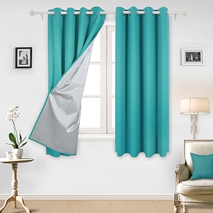 Deconovo Eyelet Curtains Room Darkening Thermal Insulated Ring Top