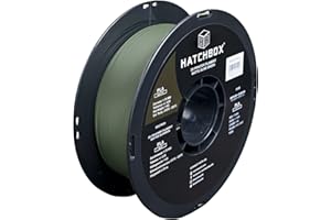HATCHBOX Matte PLA 3D Printer Filament, Dimensional Accuracy +/- 0.03 mm, 1 kg Spool, 1.75 mm, Olive Green