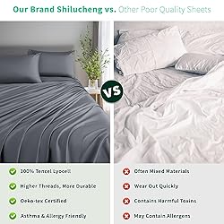 Shilucheng Tencel Sheets 4 Piece, 100% Eucalyptus