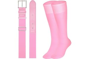 XZQTIVE Baseball Belt and Socks Combo Set Adjustable Softball Belt and Socks Elastic Waist Belt for Youth Adult