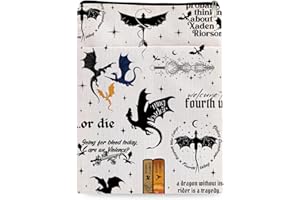 MAYDVDV Romantasy Dark Academia Dragons Book Sleeve, Fantasy Novel Reader Gift, Bookish Gifts, Book Inspired Gift, Paperback Book Protector Book Cover Dragons Lovers Book Gifts (Dragons Book Sleeve-1105)