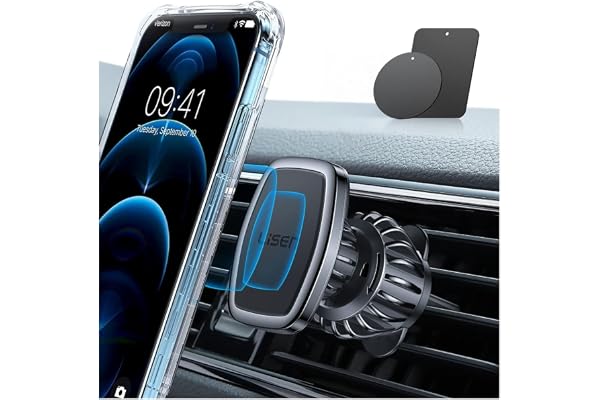 LISEN Magnetic Phone Holder Car,[Military-Grade Hook] 6 Magnets Phone Mount | Cell Phone Holder Car for Galaxy S25 S24 S23 Fi