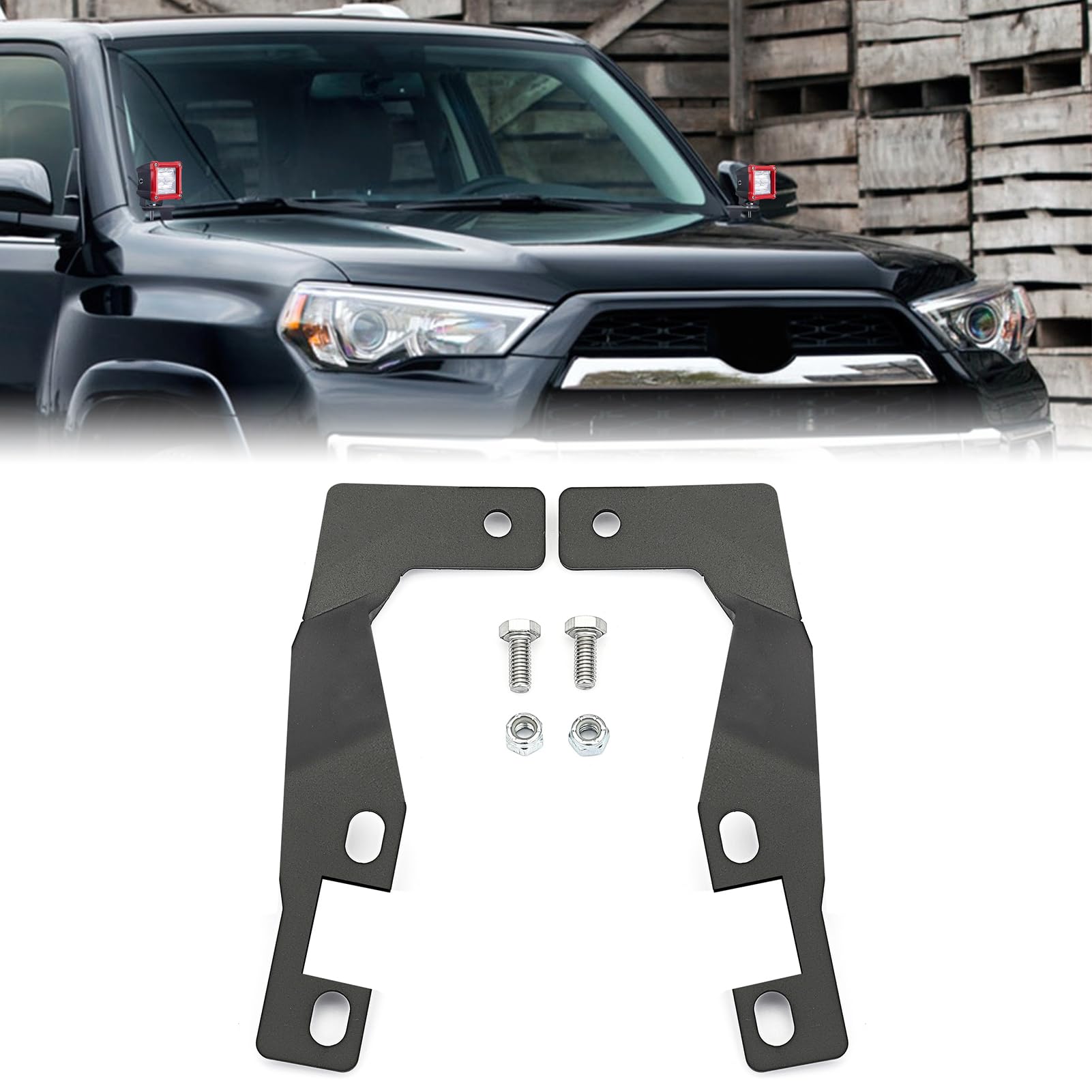Photo 1 of WSays LED Pod Hood Mount Brackets Ditch Light Brackets Compatible with Toyota 4Runner 2010-2023