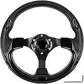 QYMOPAY Golf Cart Steering Wheel, Skid Steering Wheel, Universal Golf Cart for Club Car EZGO RXV and TXT, Yamaha, Precedent Tempo, DS