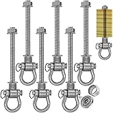 Dakzhou Set of 6 Permanent AntiRust Heavy Duty Swing Hangers 180° Bearing Swing 1500 LB Capacity sandbag Yoga Swing Hammock Chair,11"