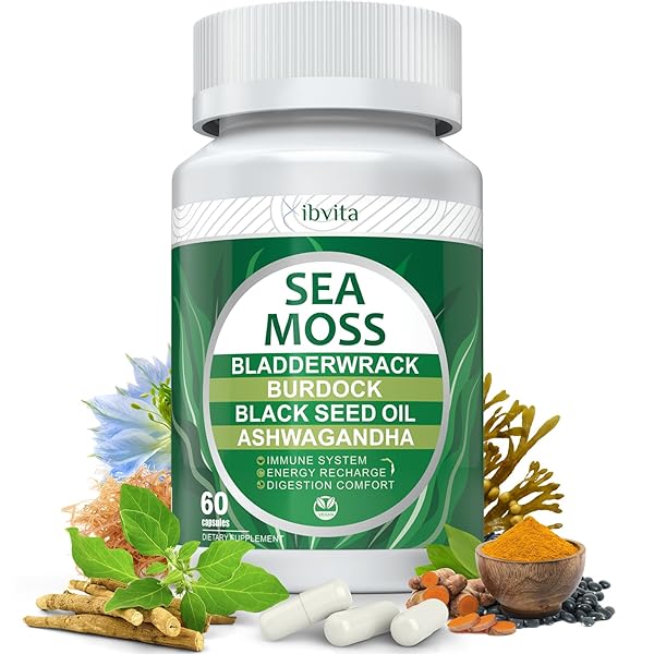 VIBVITA SEA MOSS BLACK SEED OIL CAPSULES –...