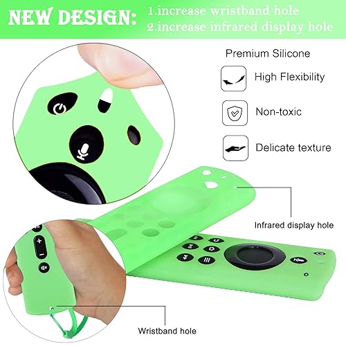 Pack] Firestick Remote Cover Case (Glow in the Dark) Compatible