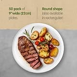 Signature Packaging 9 inch Round Paper Plates Bagasse Biodegradable 50 view 3
