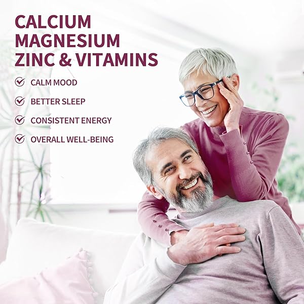 CALCIUM MAGNESIUM ZINC GUMMIES WITH MAGNESIUM GLYCINATE 200MG, POTASSIUM, D3, SEA MOSS, CALM MOOD & SLEEP SUPPORT- KIDS & ADULTS 2 PACK