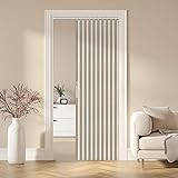 AJAZZ 100% Blackout Magnetic Door Curtain Accordion