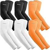 YQXCC 6 Pairs Arm Sleeves | Cooling UV Sun Protection | Sports Compression Sleeves | for Men Women