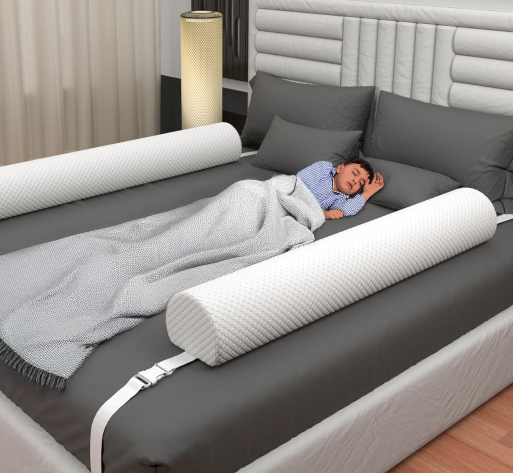 Photo 1 of [2-Pack] Premium Bed Bumpers for Toddlers with Adjustable Straps, Bed Rail For Toddlers, Toddler Bed Rail for Full Size, Twin, Queen & King Bed Size, Toddler Bed Rails