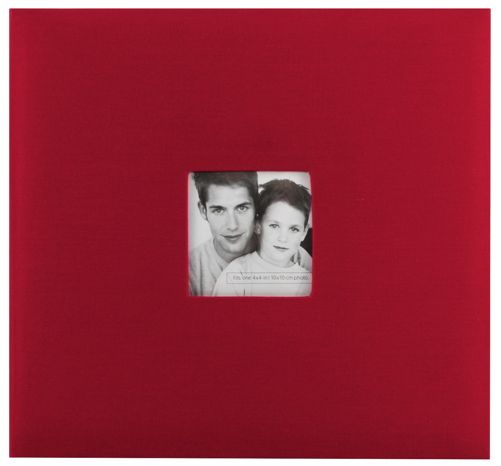 MBI Fashion Fabric Post Bound Album 12 x 12-Inch, Red