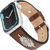 Wrangler® "Western Stitch" Leather Band for Apple Watch®, Embroidered Star, Fits all Apple Watch® Series and Sizes
