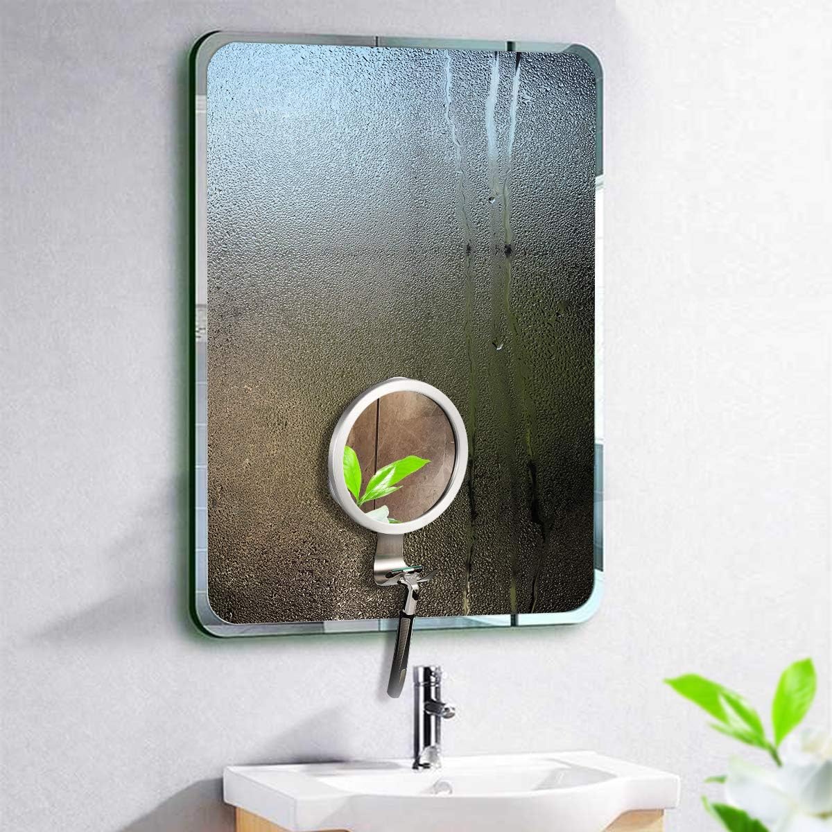 Fogless Shower Mirror,Fog-Free Bathroom Mirror with Razor Hook and Powerful Lock Suction: Kitchen & Dining