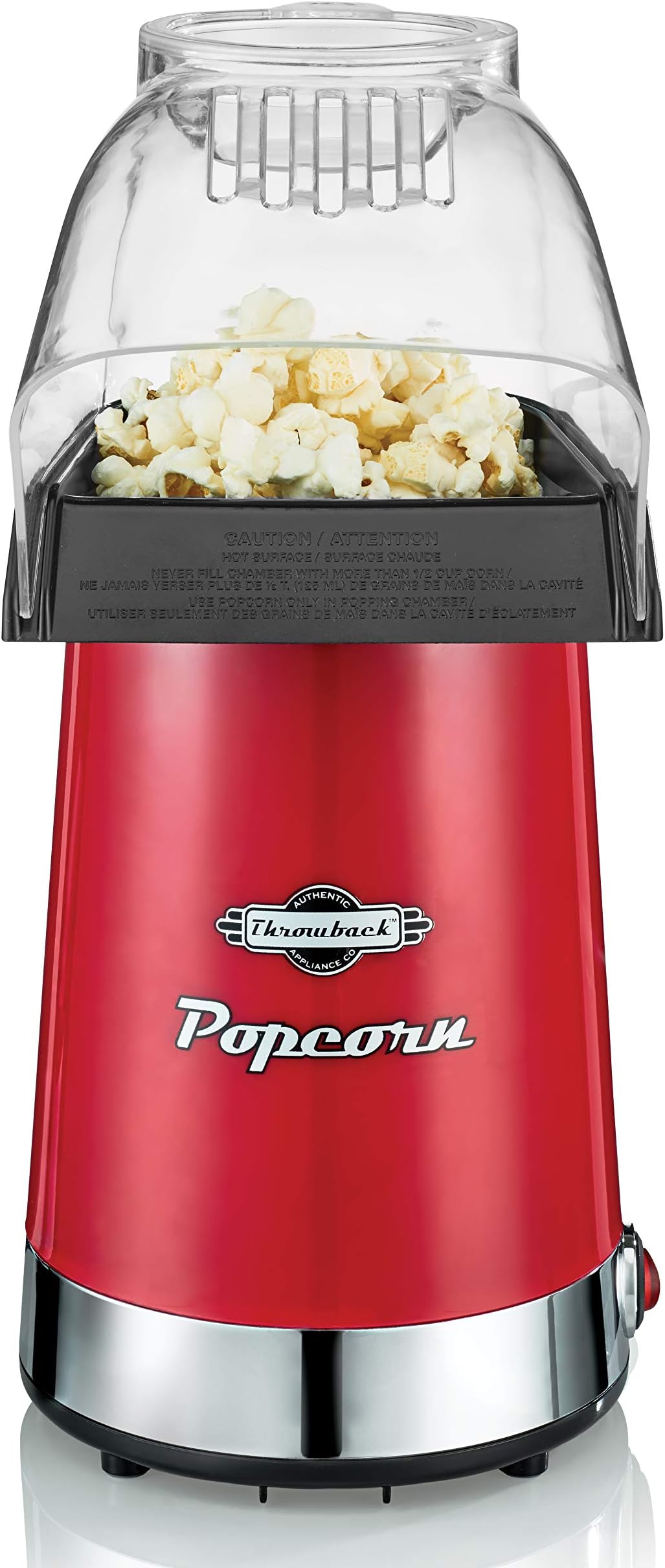 Throwback (60061) Popper Hot Air Popcorn Maker, One Size, Red