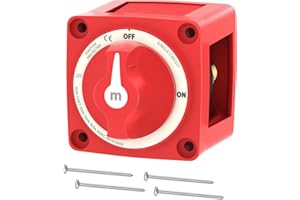 RVMARINEPAT 300A Boat Battery Disconnect Switch Waterproof 12V 48V Battery Shut Off Switch ON/Off Heavy Duty & Ignition Protected Power Kill Switch for Marine Car RV Truck