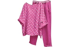 LITETAO Two Piece Outfits for Women 2024 Women's Casual Linen Button Shirt High Waist Loose Curvy Straight Leg Pant