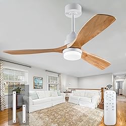 XBIBI 52 Inch Ceiling Fans with Light Remote