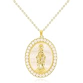 Gold Feather Flower Rudder Key Elephant Pendant Necklace for Women 14K Gold Plated Vintage Pearl Horseshoe Anchor Cross Star Crowns Doves Love $ Four-leaf Clover Virgin Mary Gourd Sun Moon Necklaces