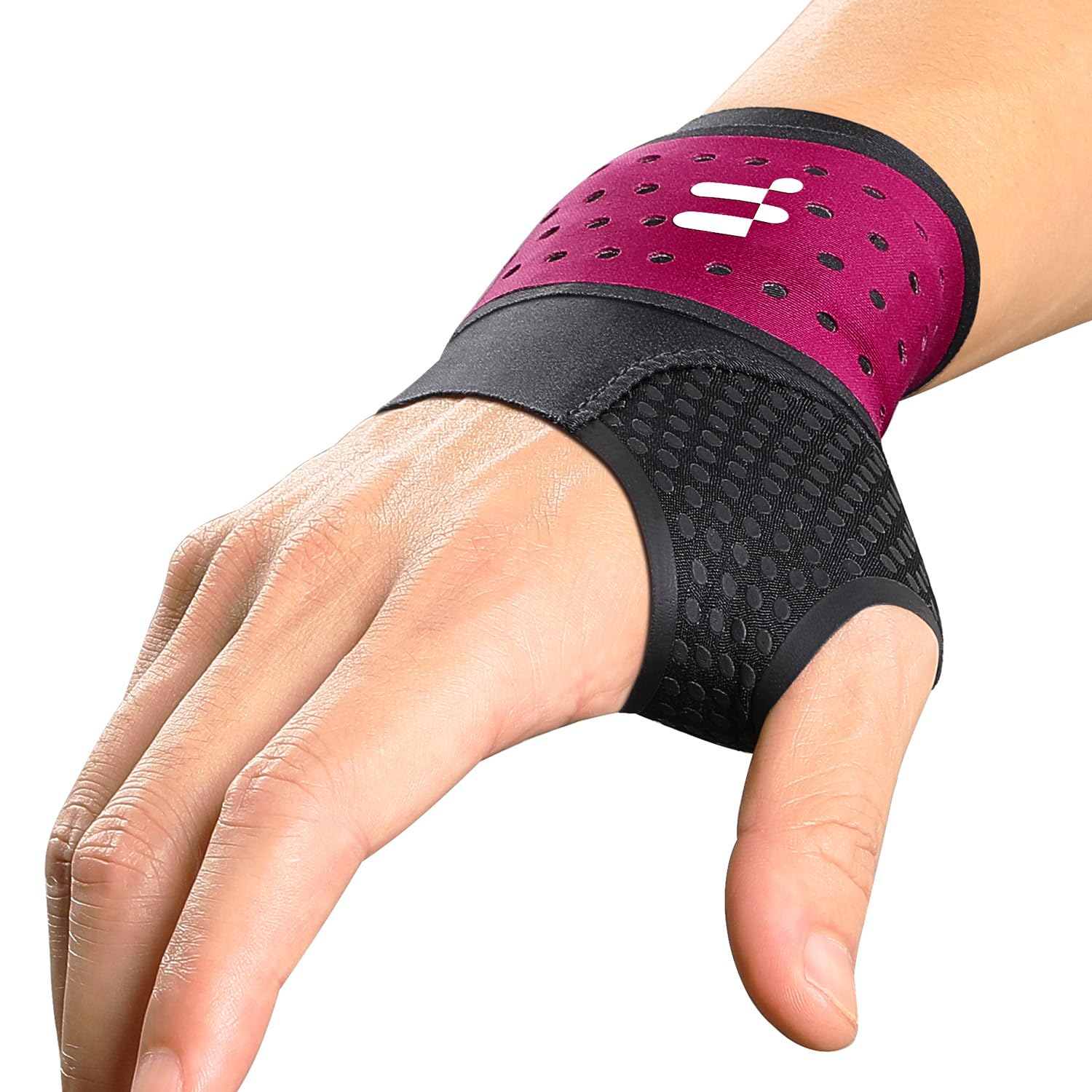 Fitomo 0.5 mm Ultra-Thin Wrist Support with Soft Thumb Opening for Mild Carpal Tunnel, Tendonitis Arthritis, Double Compression Hand Support for Women, Wrist Brace for Mild Wrist Pain, L/XL