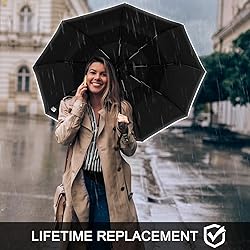 G4Free Eco Windproof Travel Umbrella for Rain