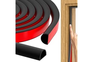 CYZARIZE 23ft Weather Stripping Door Seal, Silicone Weather Stripping Self Adhesive Door Seal Strip for Door Frame/Window (Black 3/8"(W)×1/4"（T) ×23ft(L)