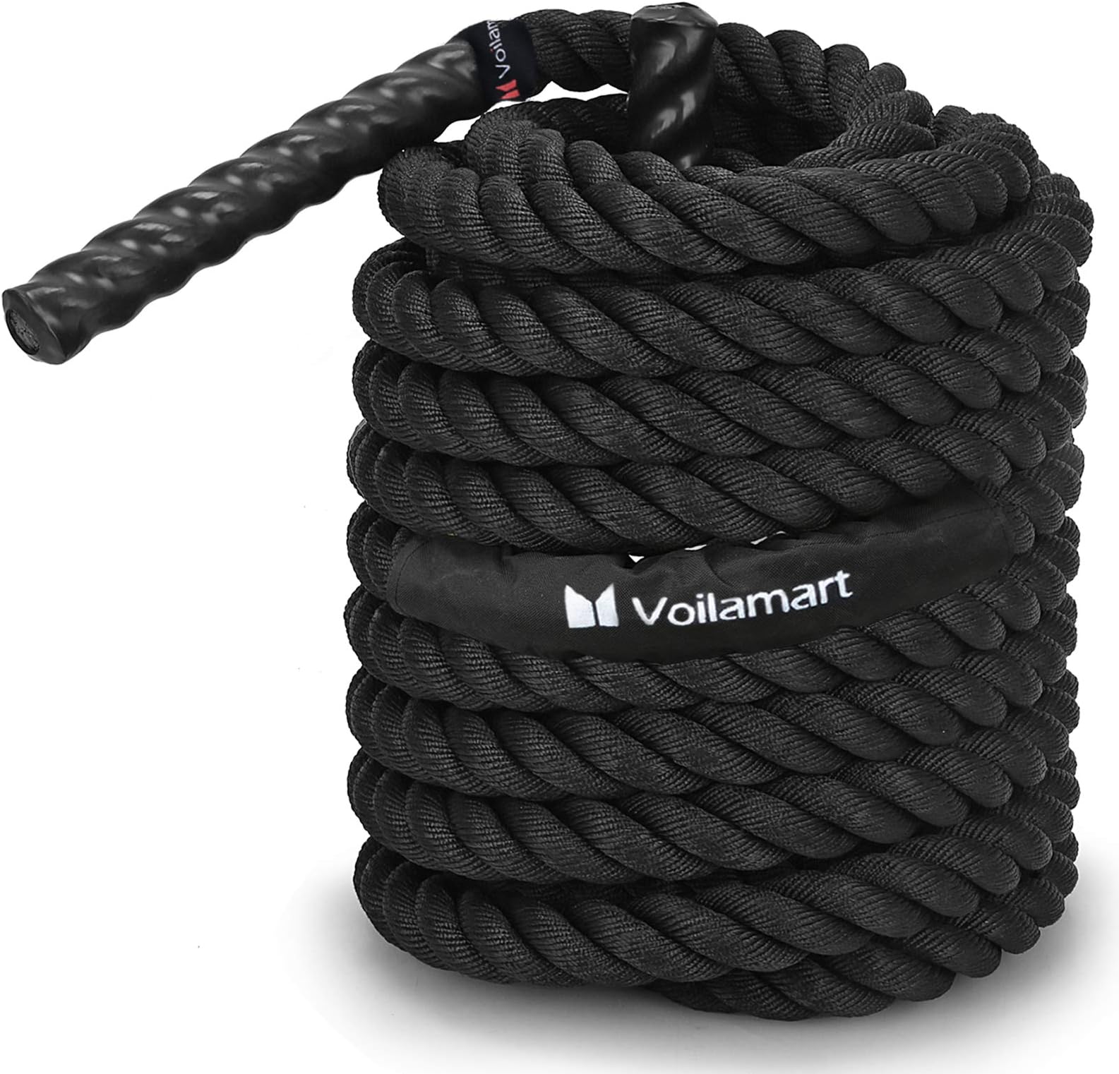 Voilamart 15M Battle Rope 38mm/50mm Body Strength Training Power Ropes Bootcamp Sport Exercise Undulation Fitness Rope with Wall Ground Anchor