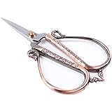 BIHRTC 6.3 Inches Vintage Style Stainless Steel Auspicious Clouds Scissors Sewing Shears DIY Tools for Needlework,Embroidery,