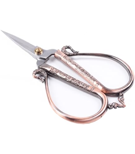 Carved Dragon Metal Handle Bonsai Scissors - Gold Tone, Stainless Steel Blade, 126mm Total Length, For Craft & Sewing - View #12