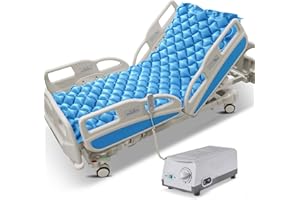 Careboda Alternating Pressure Mattress Anti Decubitus Air Pads with Electric Quiet Pump System, Pressure Sore Pad and Bed Sore Prevention, Air Mattress for Hospital Bed and Home Use Blue 75" x 35"
