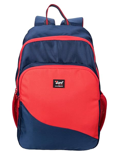 Light Weight College Bags - Tuff Gear Ireland Navy Red Polyester 25 Litre Water Resistance Backpack Bag