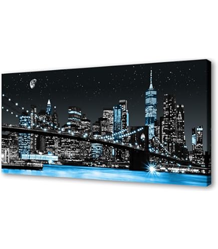 Amazon.com: Northlight LED Lighted New York City Skyline Canvas