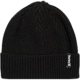 Hurley Men's Cuffed Beanie - Classic Midweight Loose Knitted Winter Hat for Men