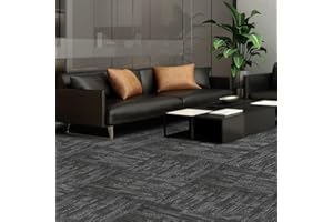 Petgrow Carpet Tiles, 24" x 24" Squares, 18 Tiles, 72 sq ft, Reusable, Non-Slip Soft Padded Carpet for Bedroom, Living Room, 