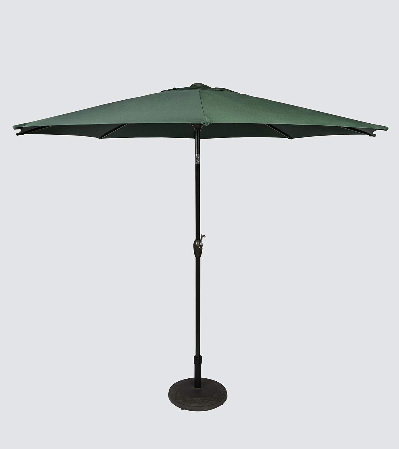 Amazon Com Pebble Lane Living 9 Foot Decorative Vented Market Umbrella With Crank And Tilt Forest Green Everything Else
