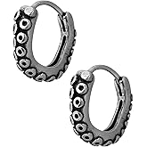 HAQUIL Nautical Ocean Octopus Limb Arm Hoop Earrings, Statement Jewelry Gift for Women