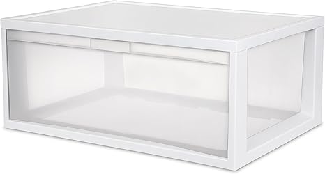 Sterilite 23758003 Large Tall Modular Drawer Frame White 3 Pack